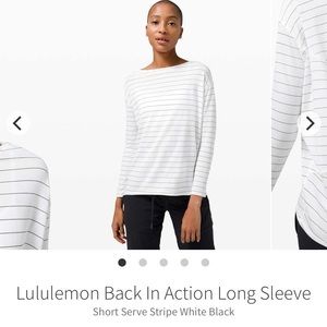 Lululemon back in action long sleeve